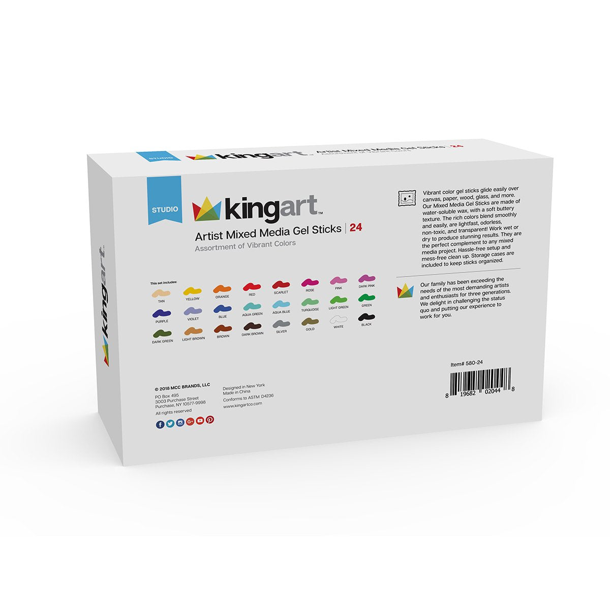 Gel Stick Crayons 24 Colors