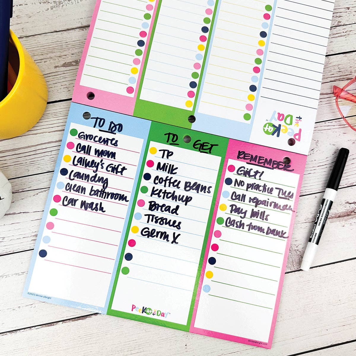 Peek at the Day™ Daily Planner Pad | Open Stock