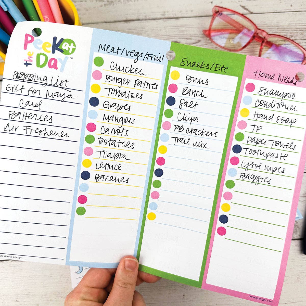 Peek at the Day™ Daily Planner Pad | Open Stock