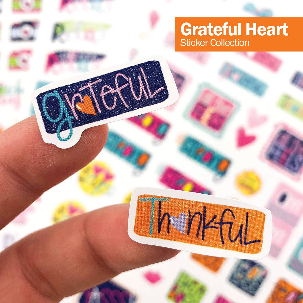 Grateful Heart Stickers for Journaling | Open Stock