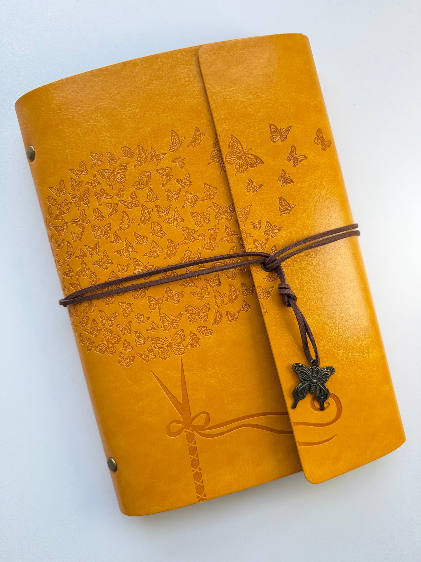 Brown A5 Vintage Faux Leather Binder Notebook