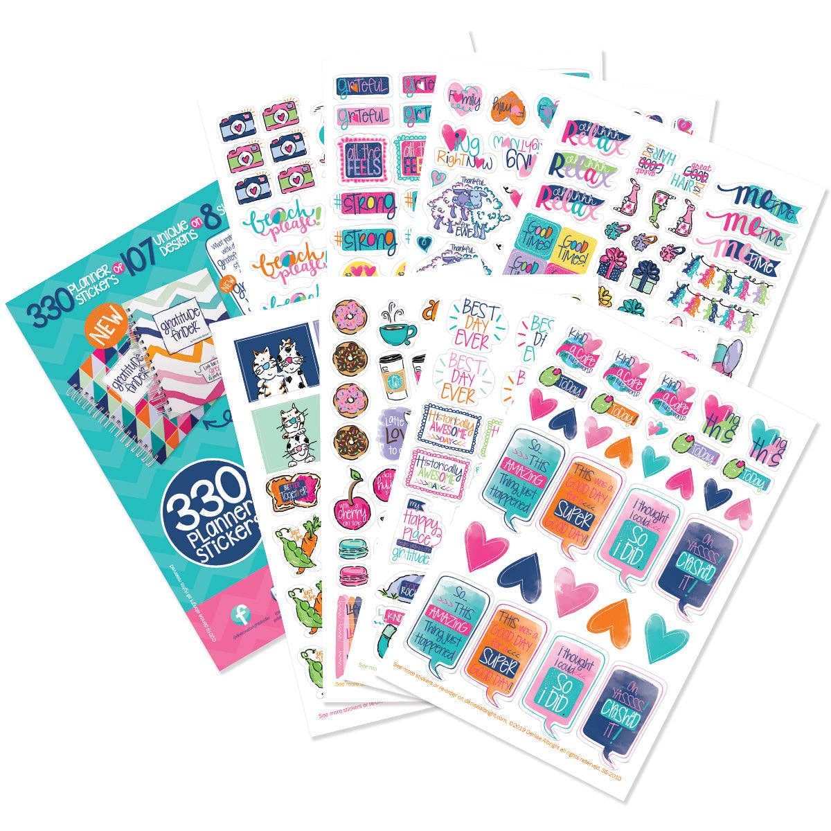 Grateful Heart Stickers for Journaling | Open Stock