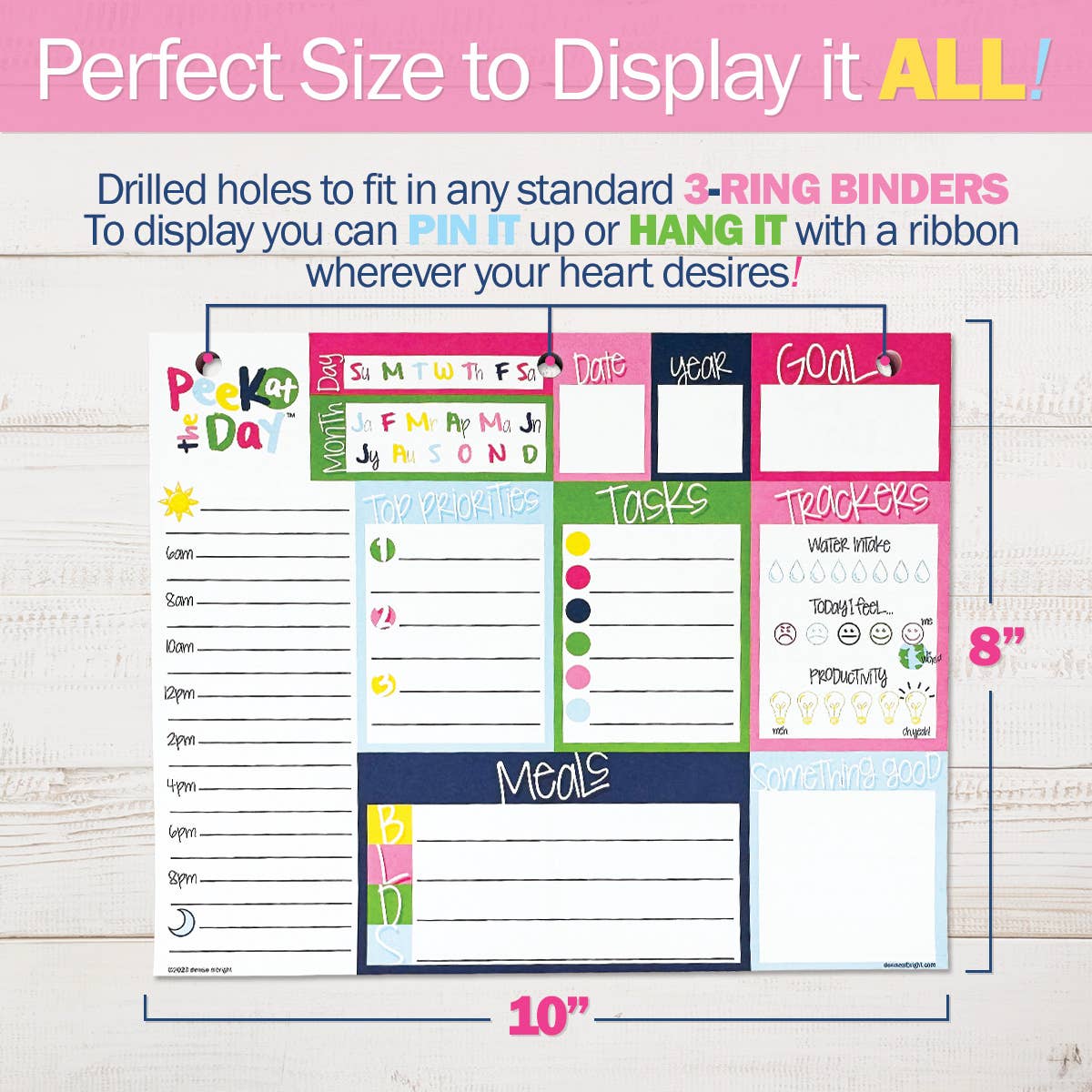 Peek at the Day™ Daily Planner Pad | Open Stock