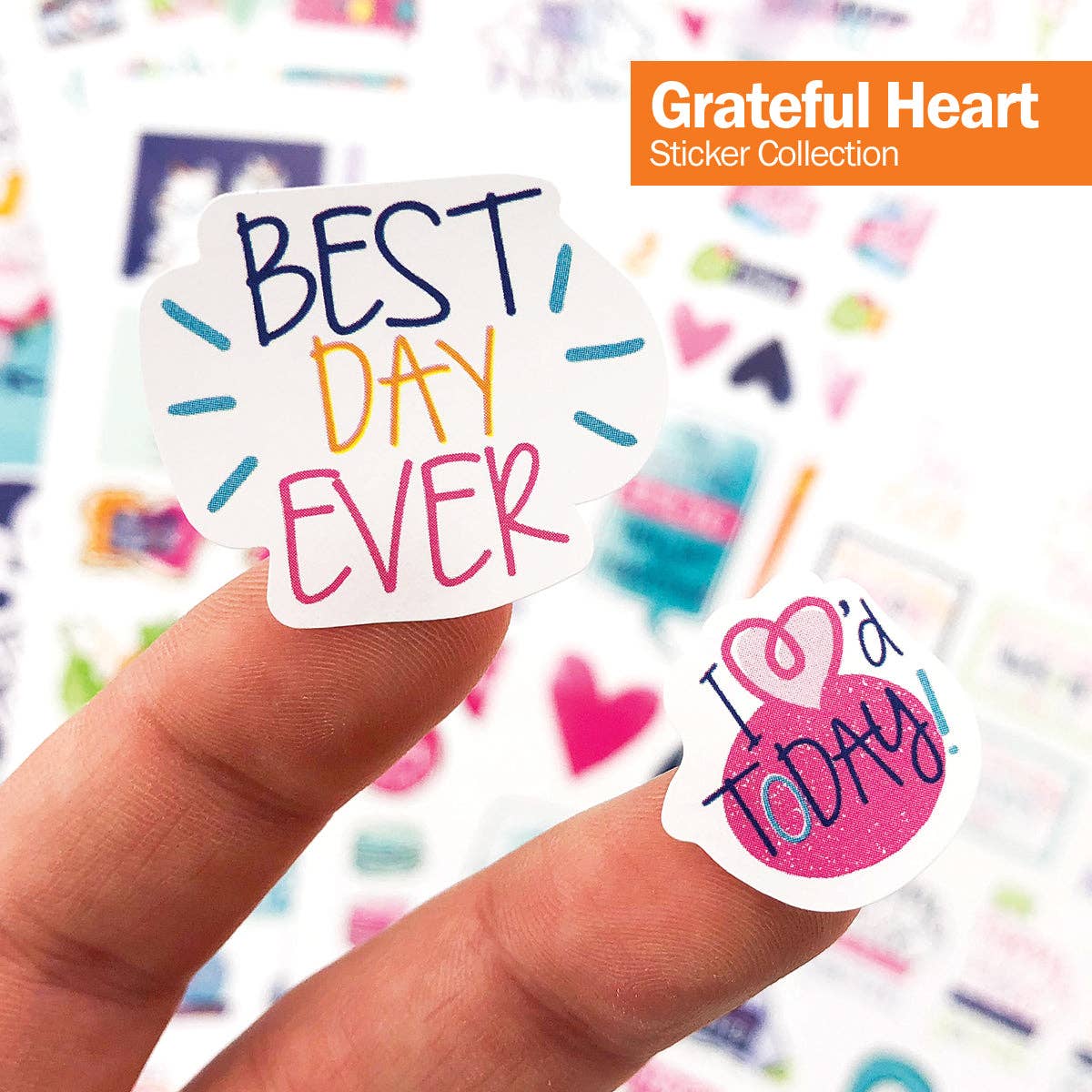 Grateful Heart Stickers for Journaling | Open Stock