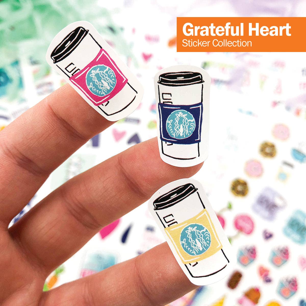 Grateful Heart Stickers for Journaling | Open Stock