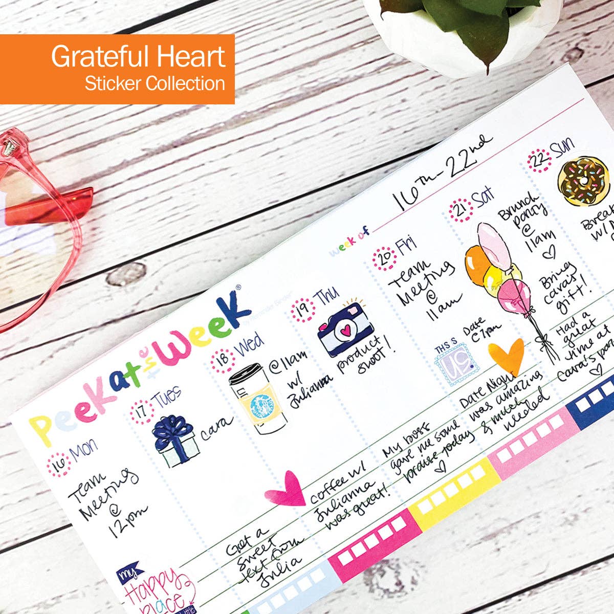 Grateful Heart Stickers for Journaling | Open Stock