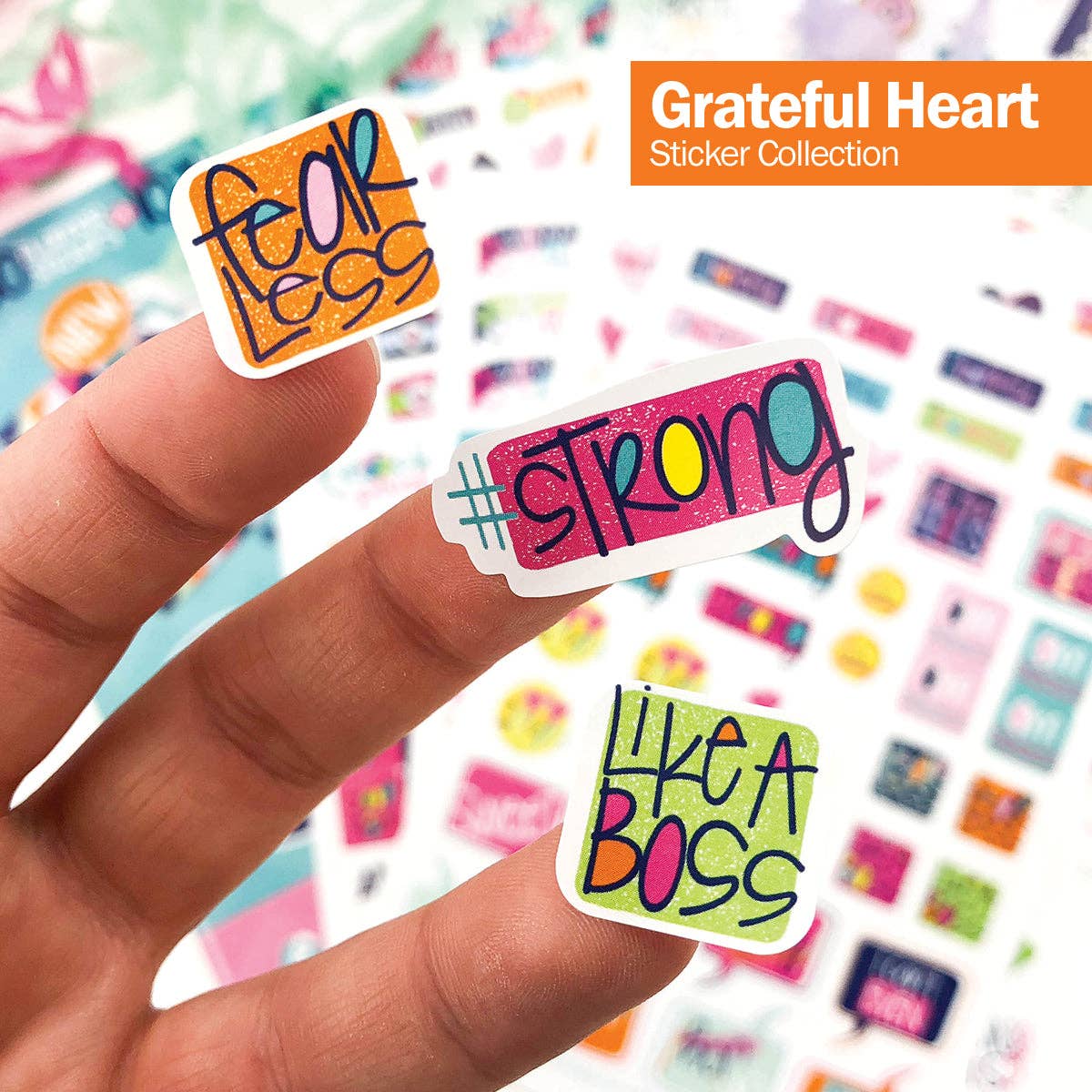 Grateful Heart Stickers for Journaling | Open Stock