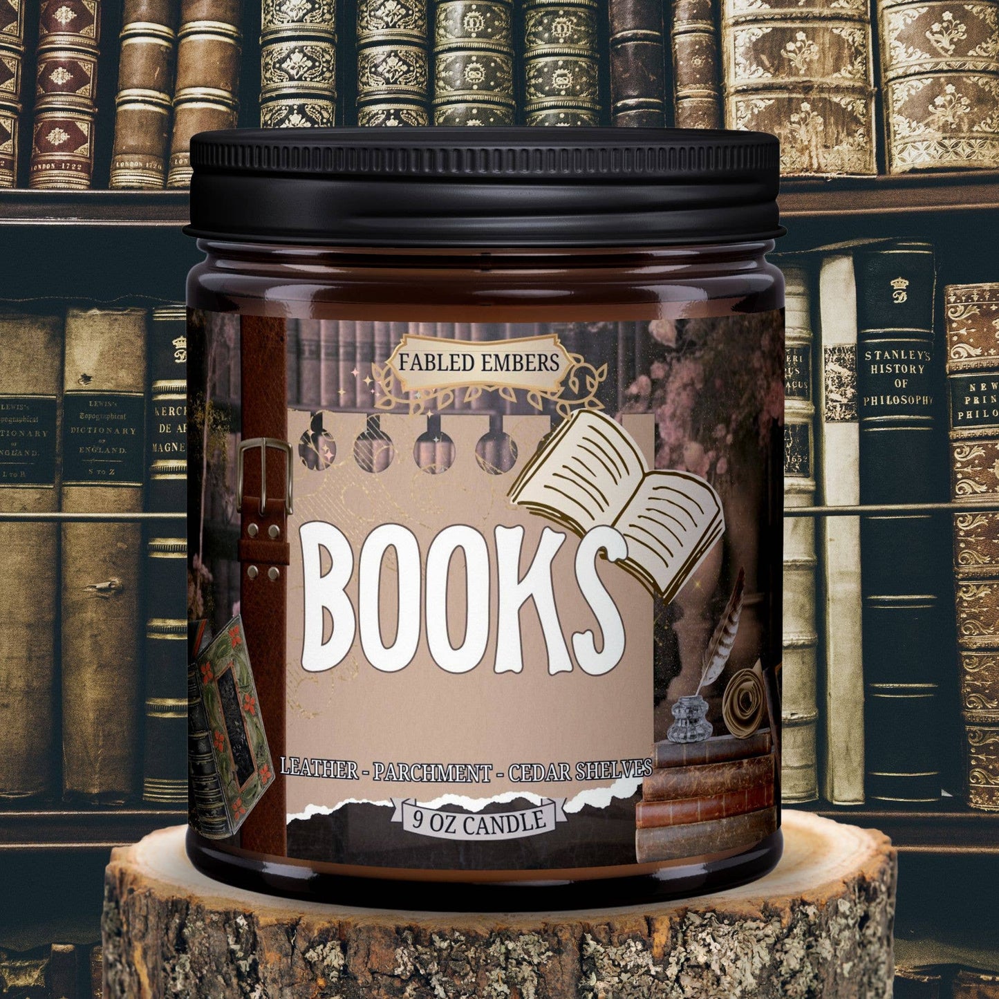 Fabled Embers - BOOKS bookish book lovers candle - Beauty Over Age