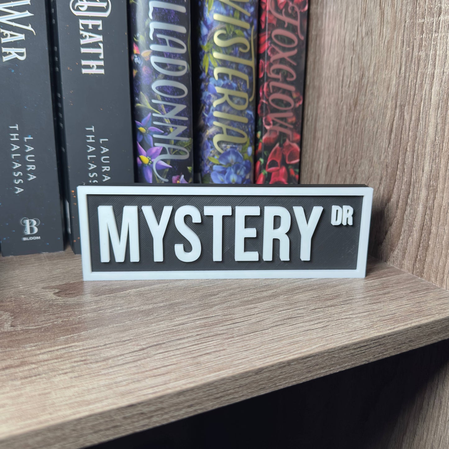 Mystery Street Sign | Bookshelf Decor