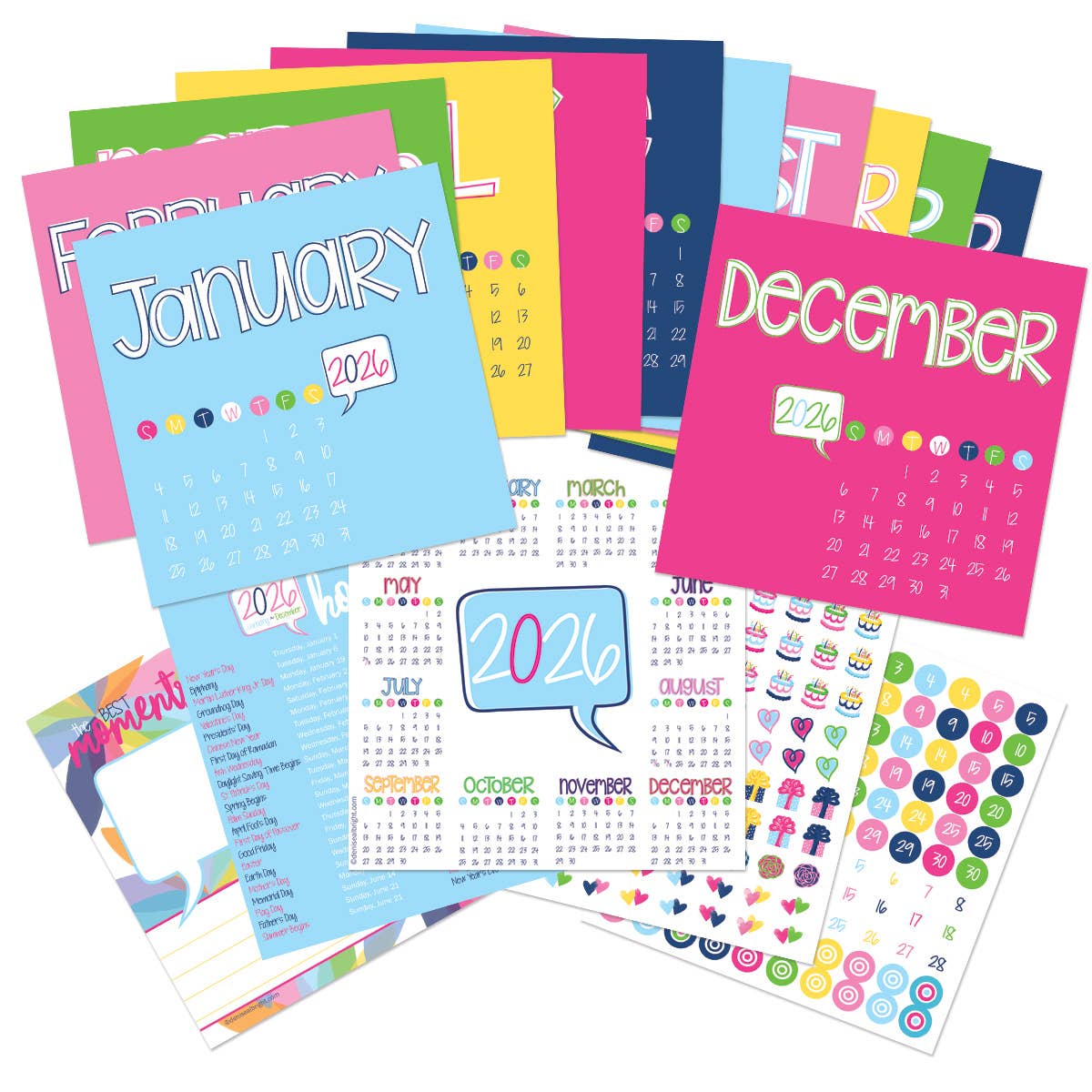 NEW! 2026 Mini Monthly Desktop Calendars | Open Stock